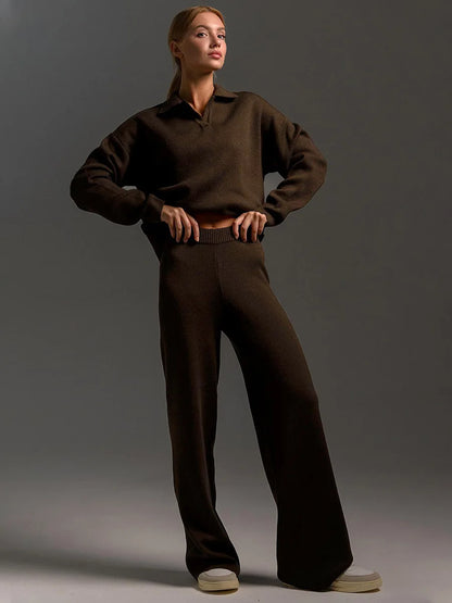 The Antonella Knit Set | Soft Knit Top & Trousers