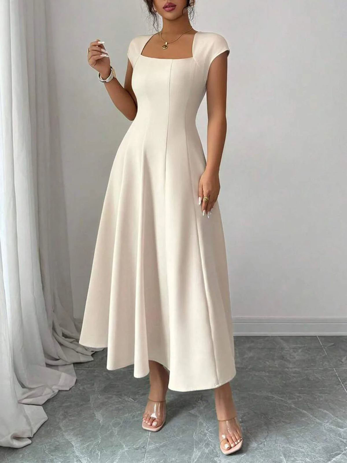 The Eleanor Wrap Midi Dress | A-Line Wrap Midi Dress