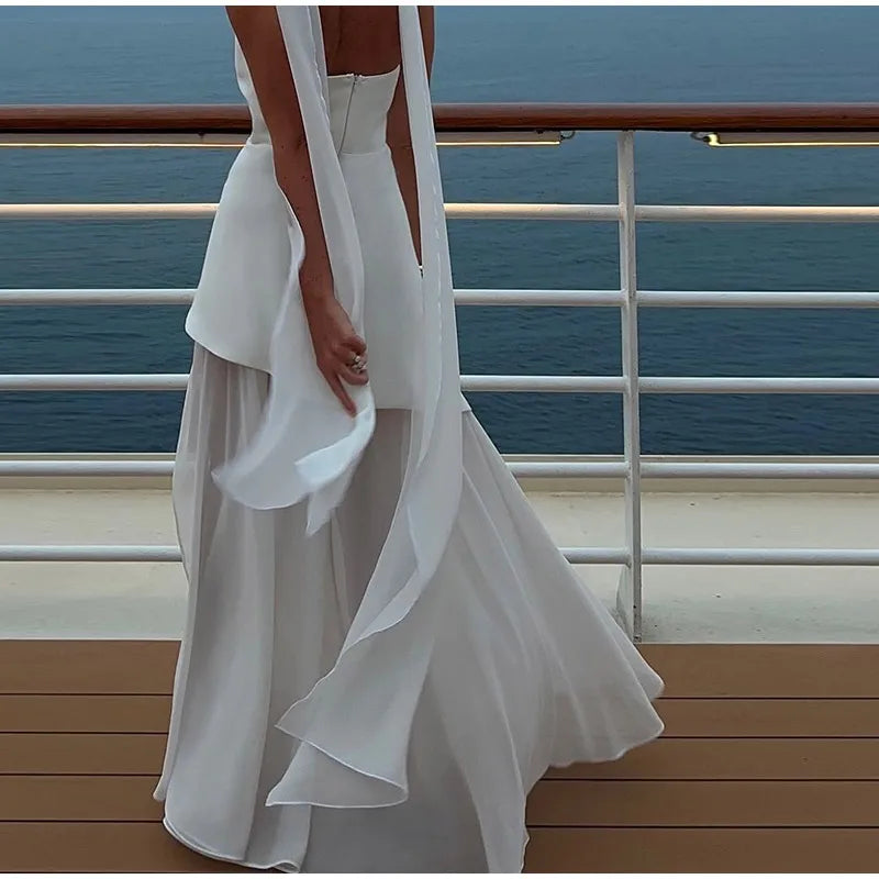 The Valentina Mesh Maxi Dress | Strapless Maxi Dress