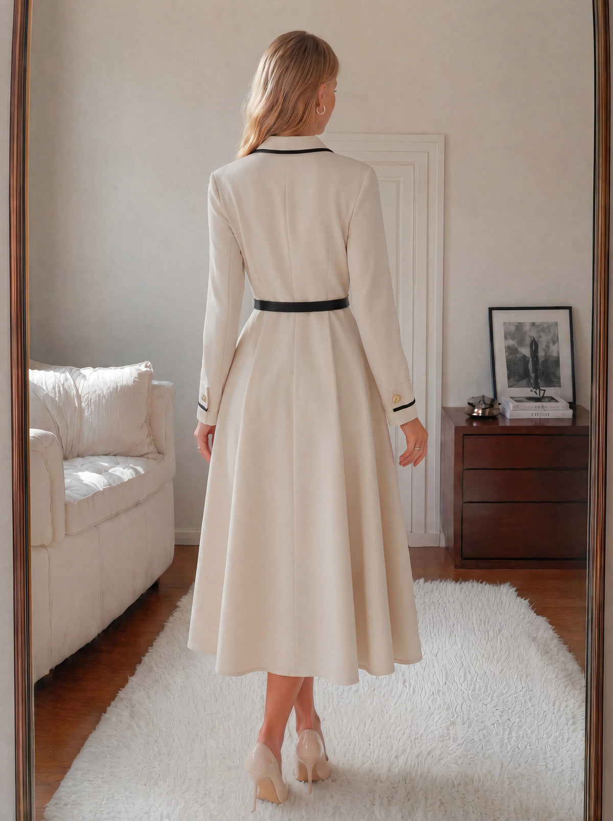 The Rosalie Dress | Elegant Feminine Midi Dress