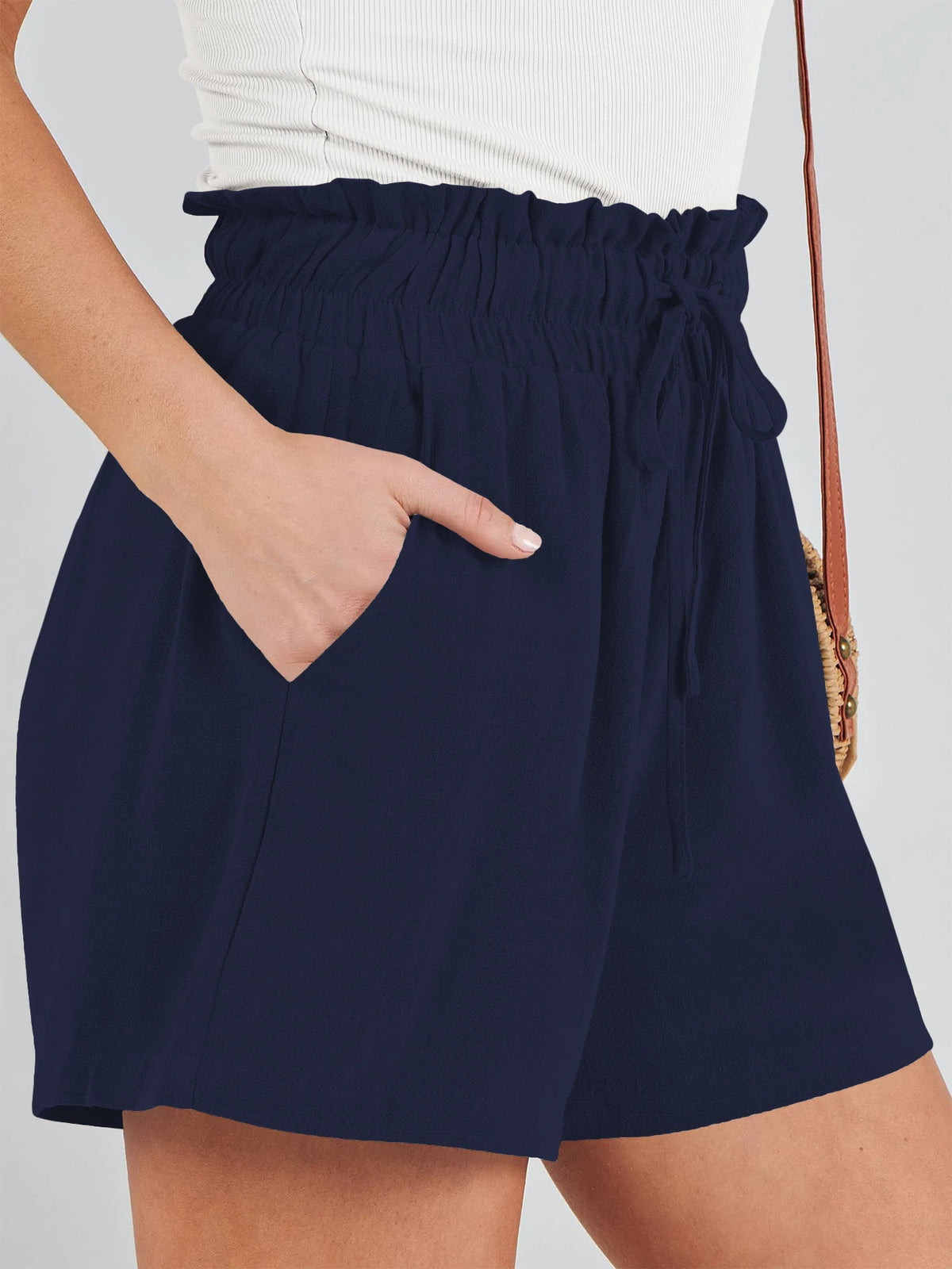The Isla Linen Shorts | High-Waisted Tailored Linen Shorts