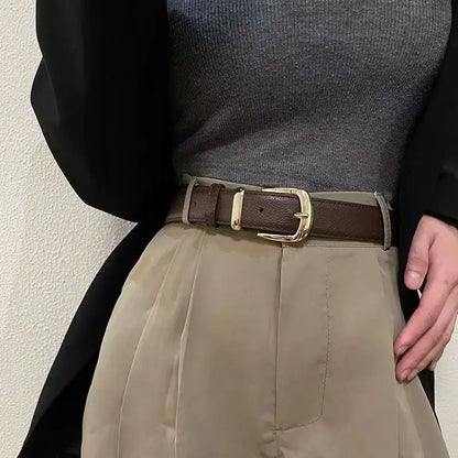 The Almara Belt | Minimal Black Leather Belt