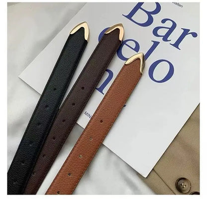 The Almara Belt | Minimal Black Leather Belt