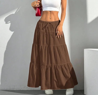 The Madeleine Skirt | Satin High-Waisted Midi