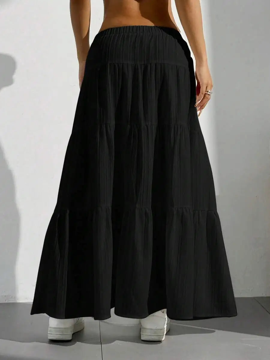The Madeleine Skirt | Satin High-Waisted Midi