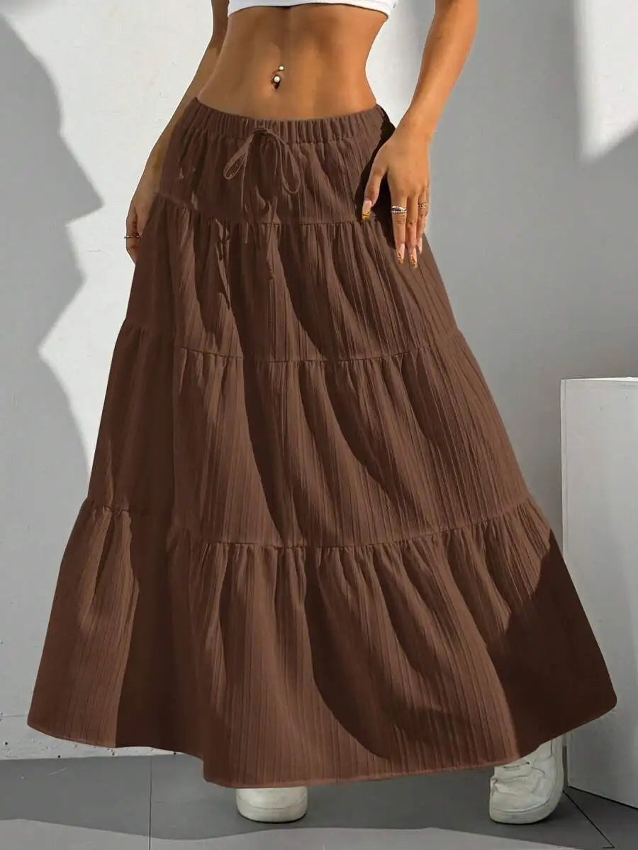 The Madeleine Skirt | Satin High-Waisted Midi