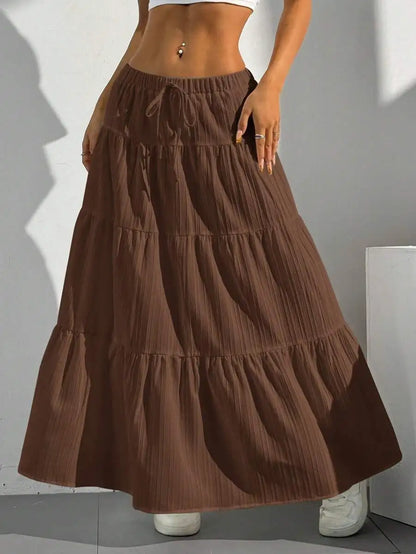 The Madeleine Skirt | Satin High-Waisted Midi
