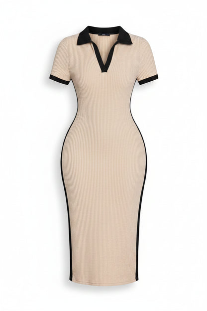 The Audrey Knit Midi Dress | Collared Knit Midi Dress