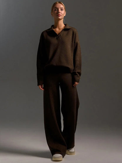 The Antonella Knit Set | Soft Knit Top & Trousers