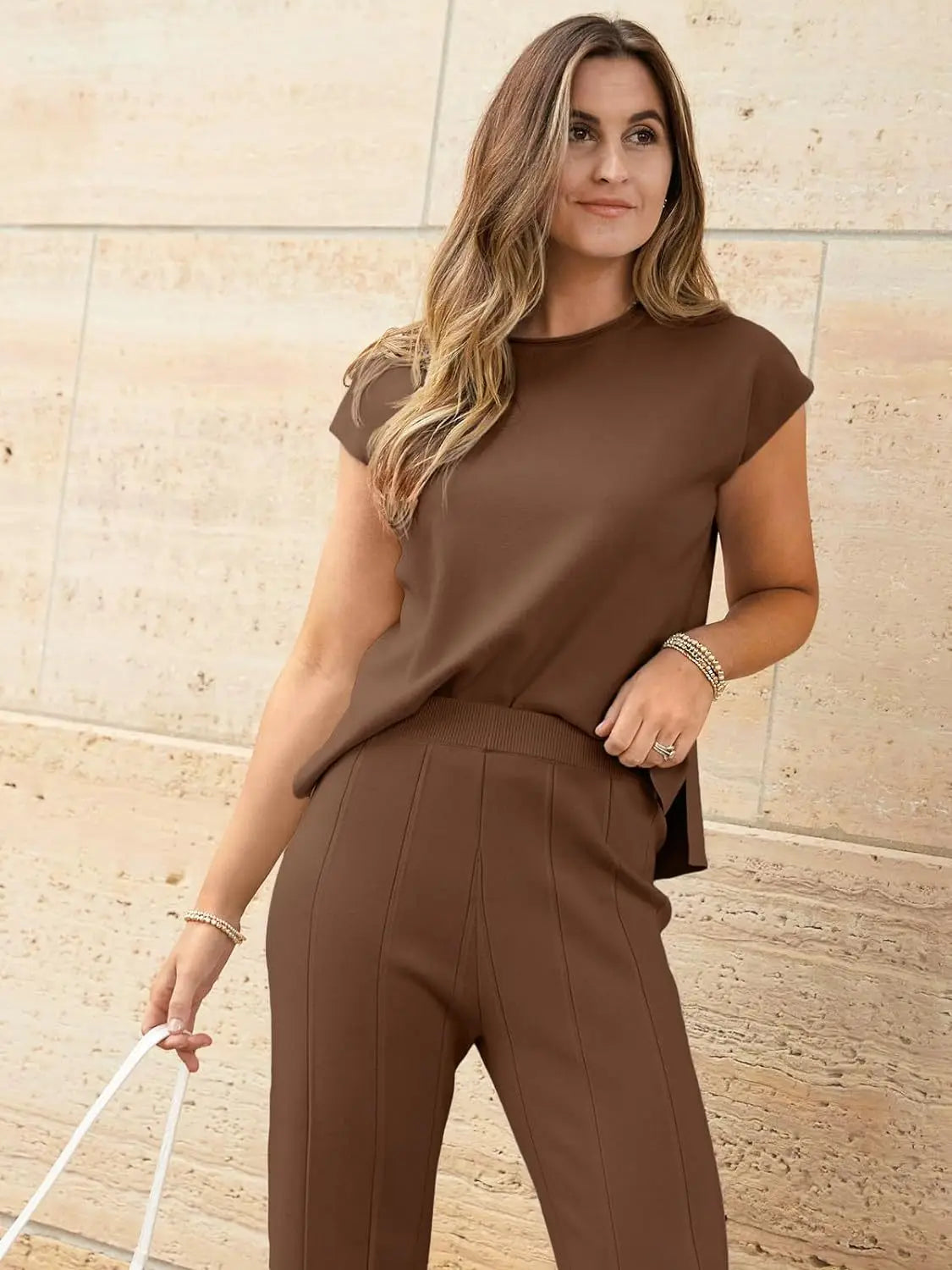 The Monaco Set | Sleeveless Top & Wide-Leg Trousers
