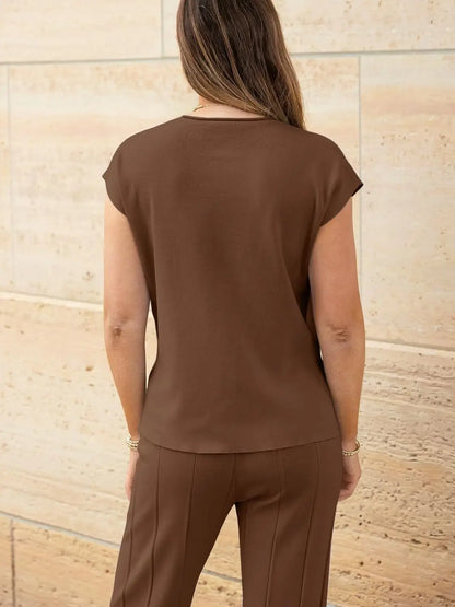 The Monaco Set | Sleeveless Top & Wide-Leg Trousers
