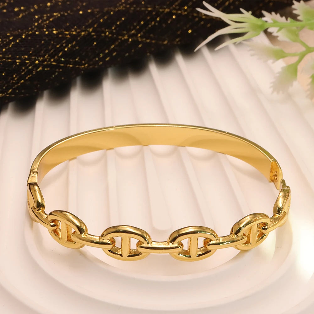 The Gold Cuff Bracelet | Polished Statement Cuff