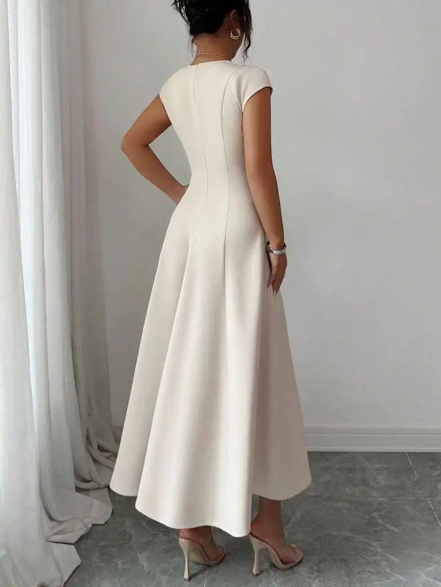 The Eleanor Wrap Midi Dress | A-Line Wrap Midi Dress