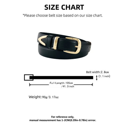 The Almara Belt | Minimal Black Leather Belt