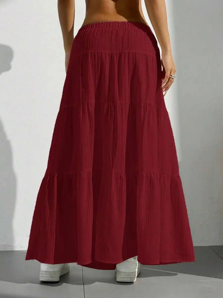 The Madeleine Skirt | Satin High-Waisted Midi