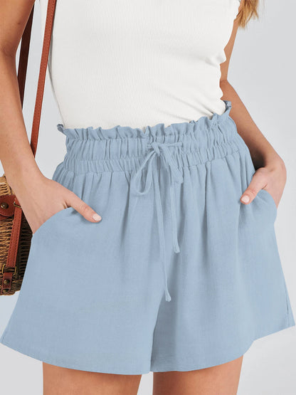The Isla Linen Shorts | High-Waisted Tailored Linen Shorts
