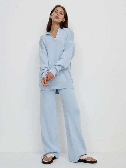 The Antonella Knit Set | Soft Knit Top & Trousers