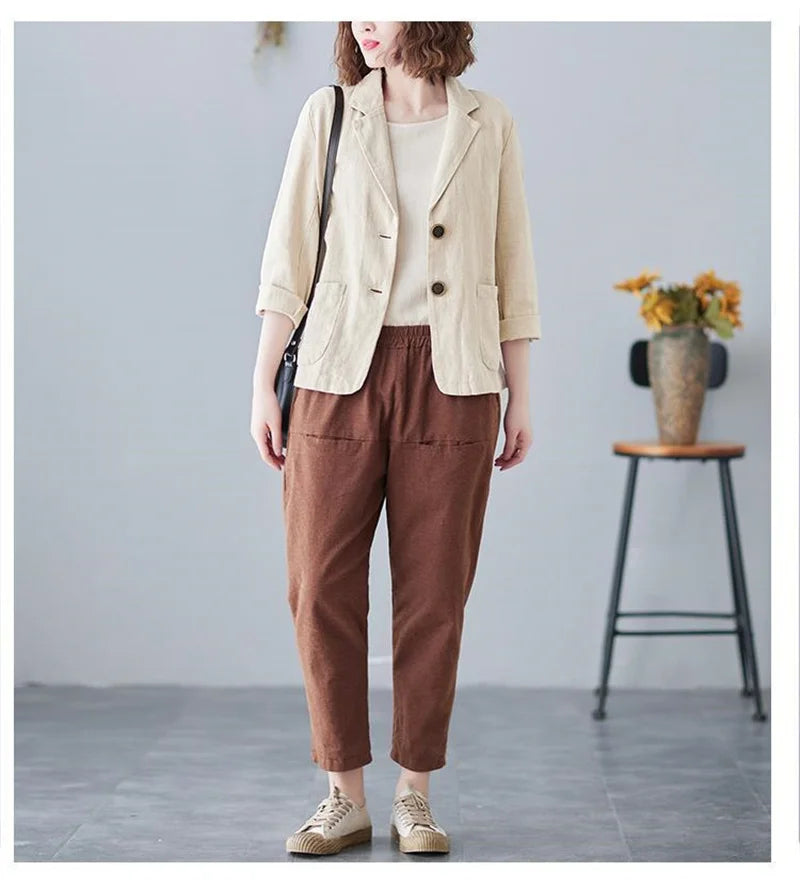 The Solène Linen Blazer | Refined Summer Blazer