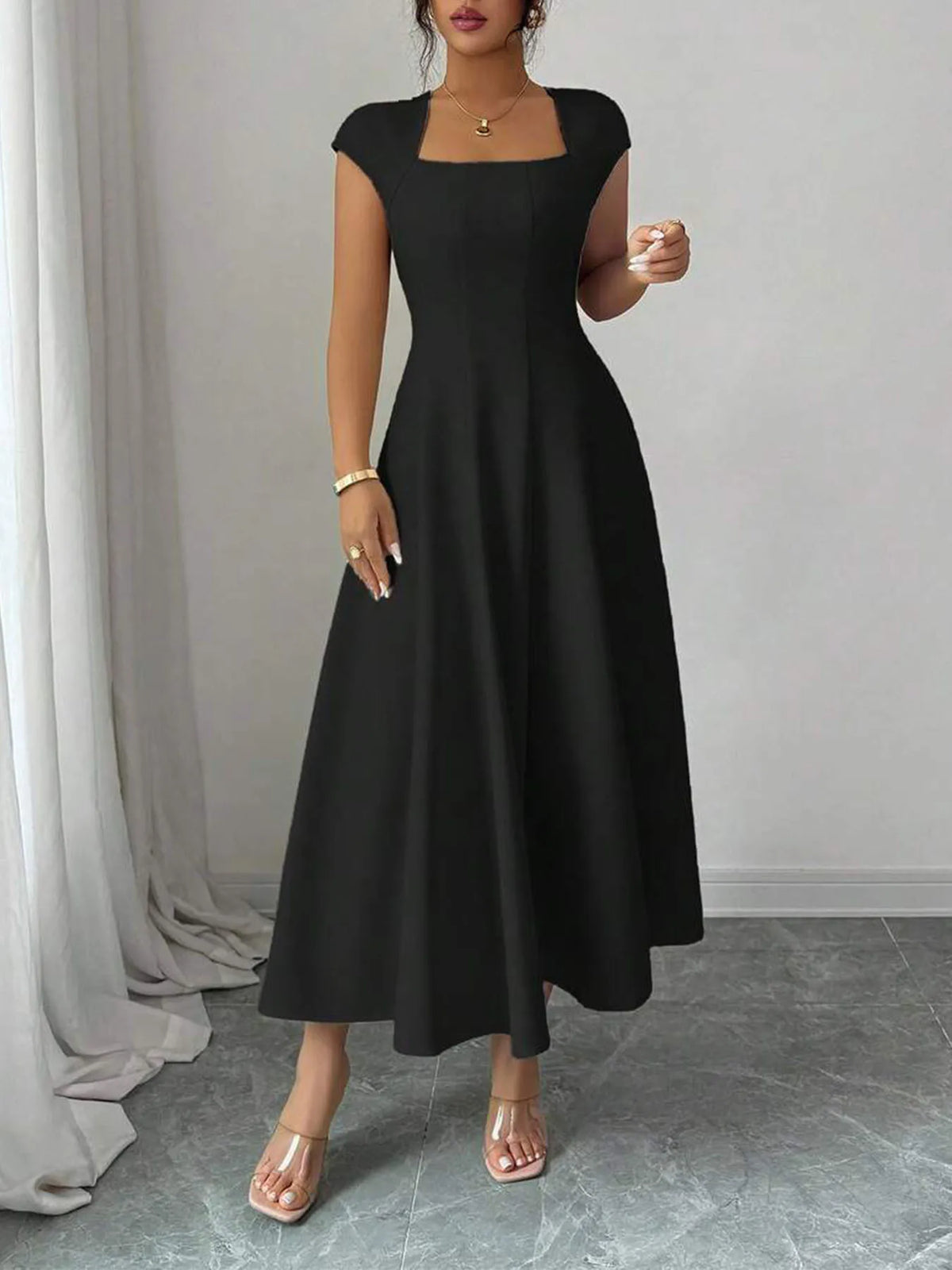 The Eleanor Wrap Midi Dress | A-Line Wrap Midi Dress
