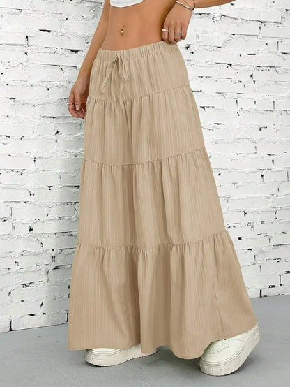 The Madeleine Skirt | Satin High-Waisted Midi