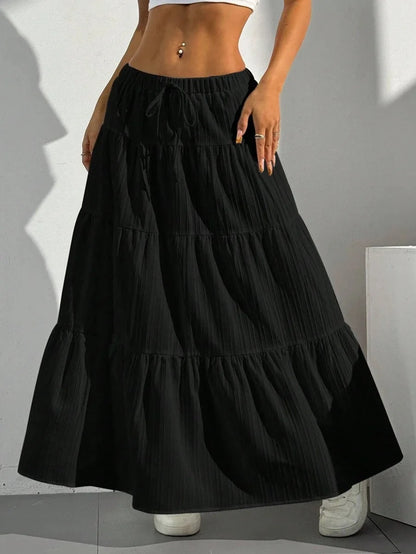 The Madeleine Skirt | Satin High-Waisted Midi