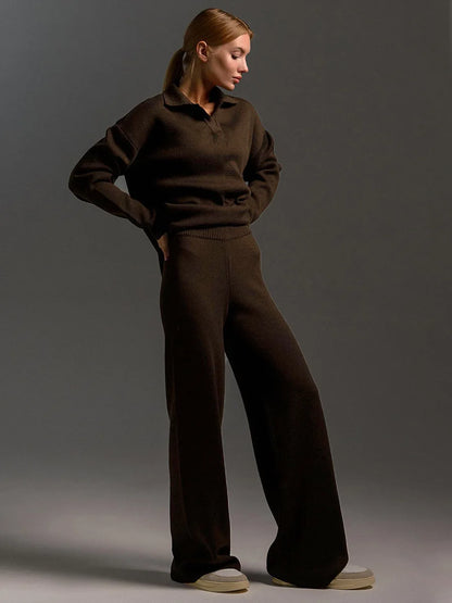 The Antonella Knit Set | Soft Knit Top & Trousers