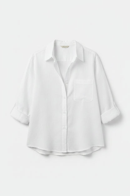 The Victoria Linen Shirt | Relaxed Button-Up Blouse