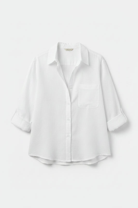 The Victoria Linen Shirt | Relaxed Button-Up Blouse