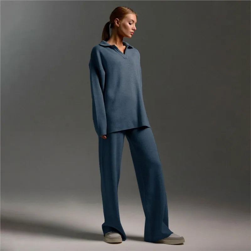 The Antonella Knit Set | Soft Knit Top & Trousers