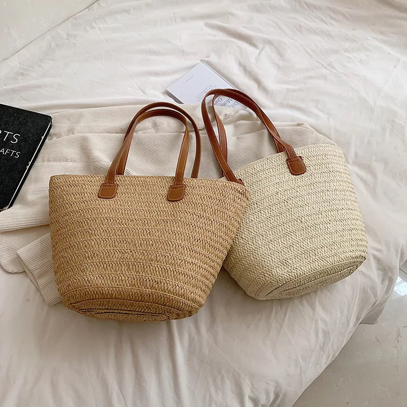 The Riviera Tote | Structured Woven Tote Bag