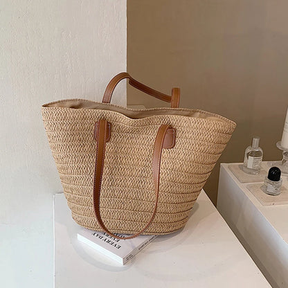 The Riviera Tote | Structured Woven Tote Bag