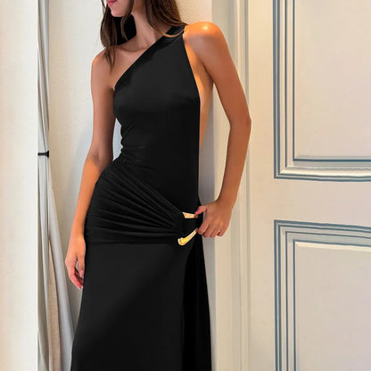 The Vivienne Maxi Dress | One-Shoulder Backless Maxi Dress