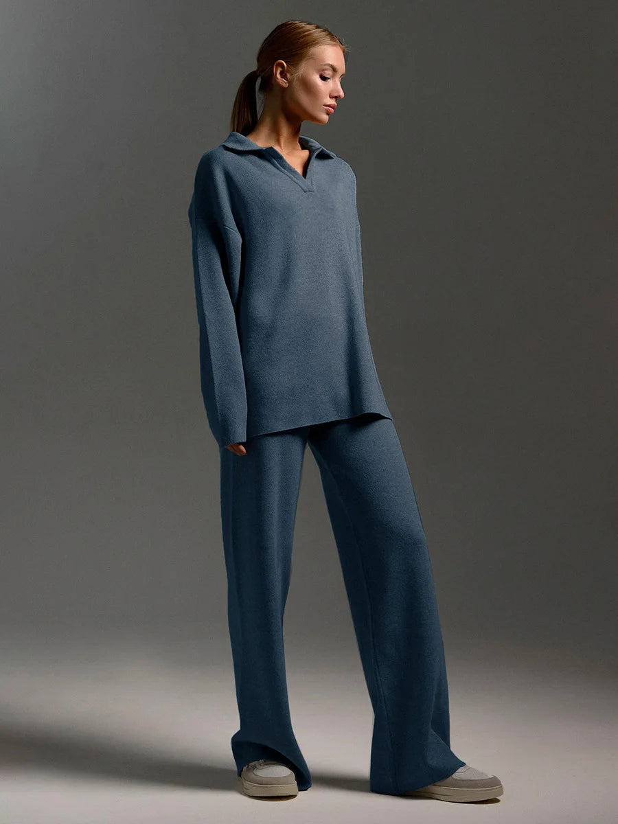 The Antonella Knit Set | Soft Knit Top & Trousers