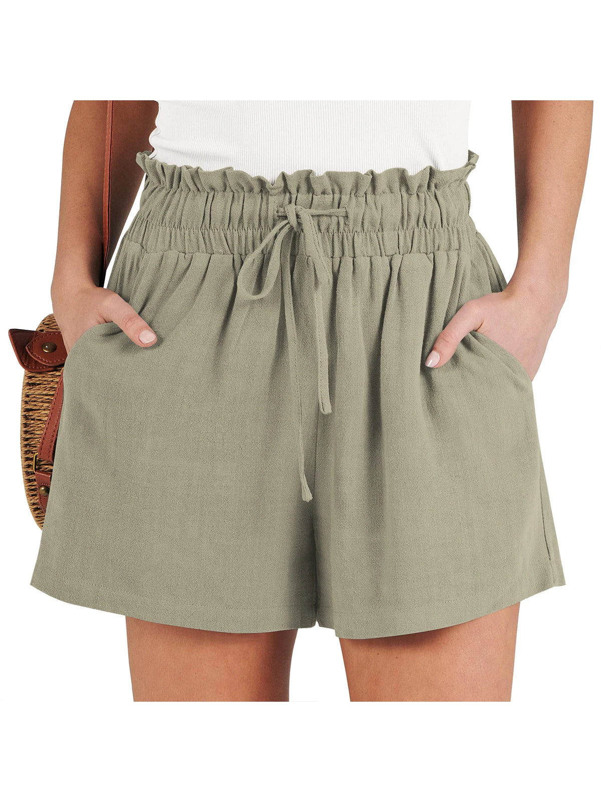 The Isla Linen Shorts | High-Waisted Tailored Linen Shorts