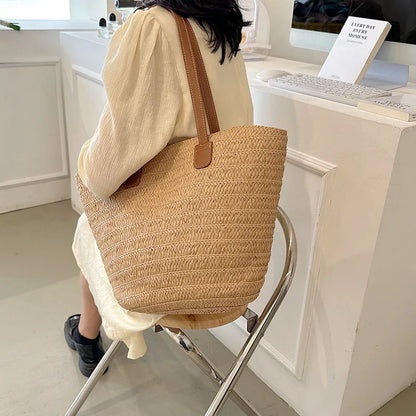 The Riviera Tote | Structured Woven Tote Bag