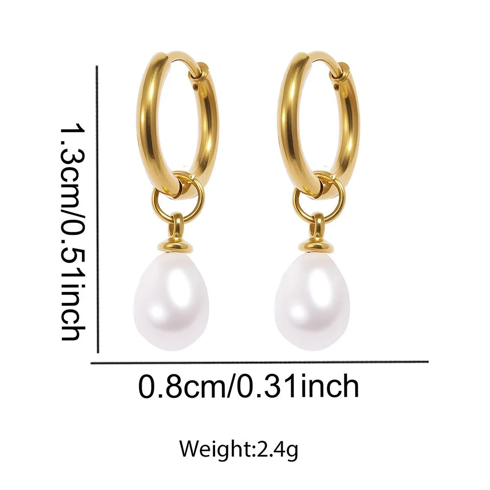 The Noelle Pearl Earrings | Minimal Pearl Drop Earrings