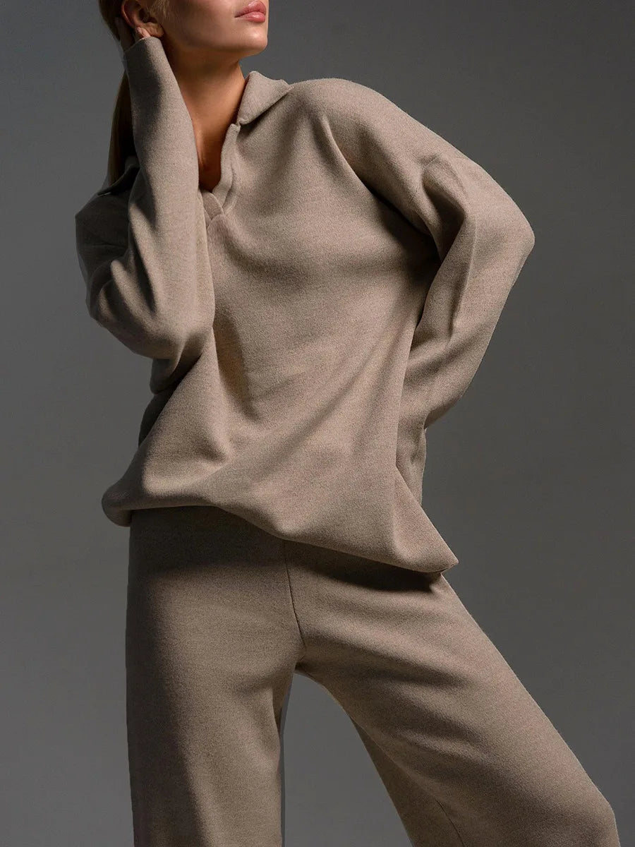 The Antonella Knit Set | Soft Knit Top & Trousers