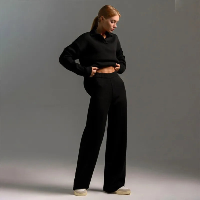 The Antonella Knit Set | Soft Knit Top & Trousers