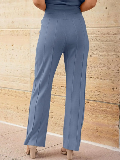 The Monaco Set | Sleeveless Top & Wide-Leg Trousers