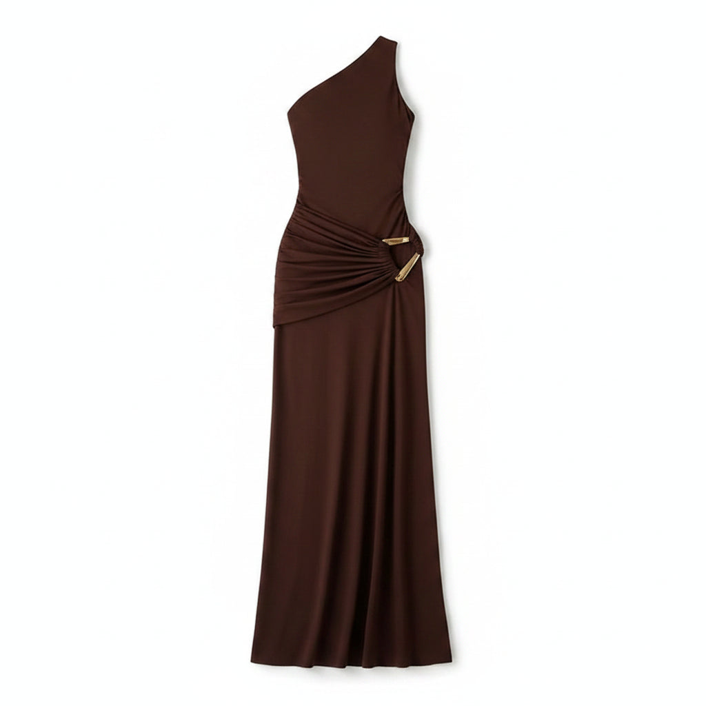 The Vivienne Maxi Dress | One-Shoulder Backless Maxi Dress