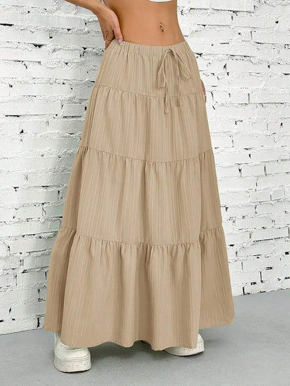 The Madeleine Skirt | Satin High-Waisted Midi