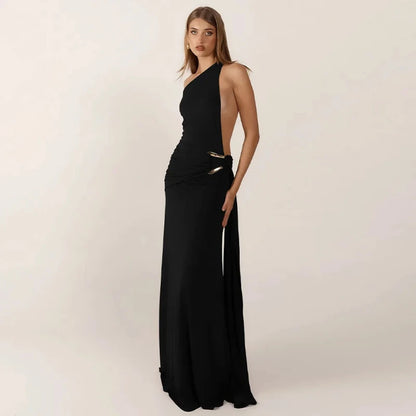 The Vivienne Maxi Dress | One-Shoulder Backless Maxi Dress
