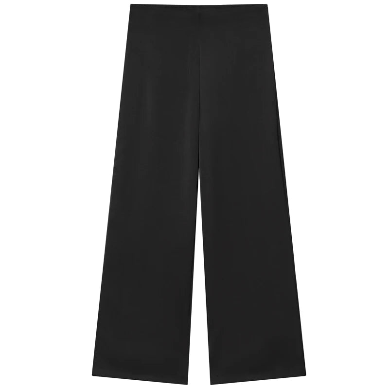The Isabella Satin Set | Strapless Top & High-Waisted Trousers